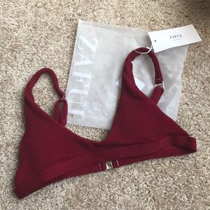 dark red zaful bikini top